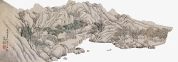 中国纹饰山3素材