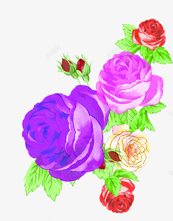 手绘玫瑰婚庆背景png免抠素材_88icon https://88icon.com 婚庆 玫瑰 背景