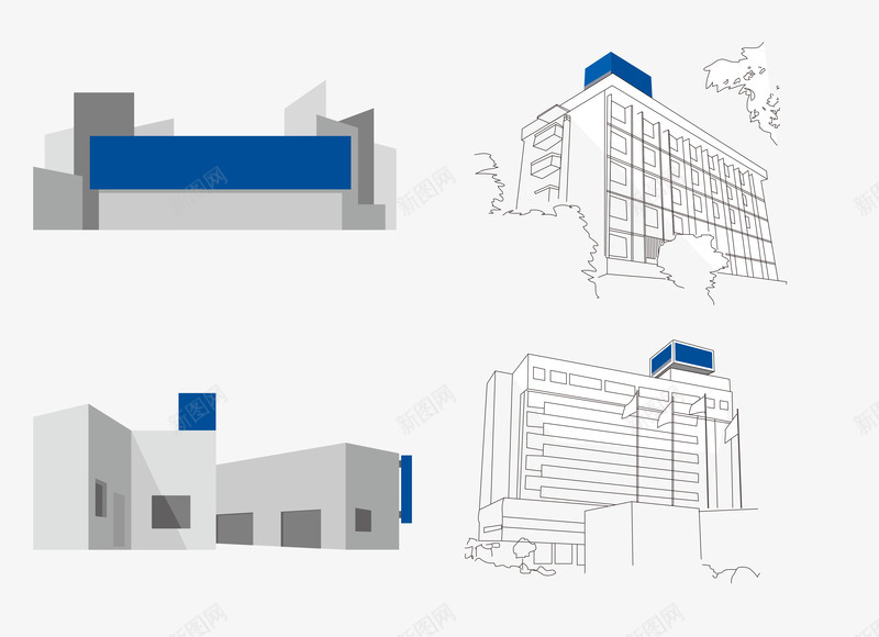 建筑物外观招牌png免抠素材_88icon https://88icon.com 外观 建筑物 手绘 招牌