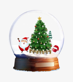 圣诞节庆祝字迹圣诞水晶球装饰高清图片