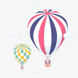 矢量跳伞跳伞热气球插图插画高清图片