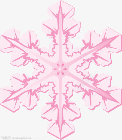 粉色雪花素材粉色雪花形状高清图片