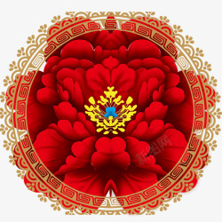 大红色婚庆花朵装饰素材