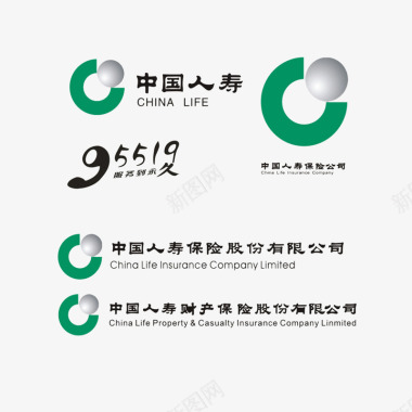 绿色礼服中国人寿LOGO图标图标