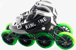 滑轮鞋儿童溜冰车绿色素材