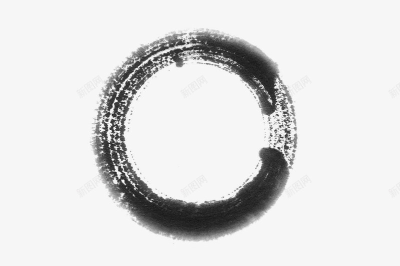浅色水墨风格环形圈png免抠素材_88icon https://88icon.com psd 圆形 圈圈 环形圈