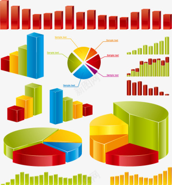 商务台历模板数据统计图标图标