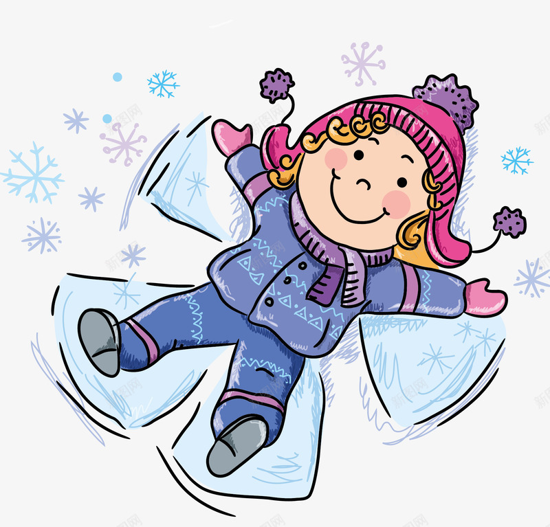 躺着的小孩png免抠素材_88icon https://88icon.com 冬天 冬季 小孩 帽子 躺在雪地里 躺平卡通 雪花