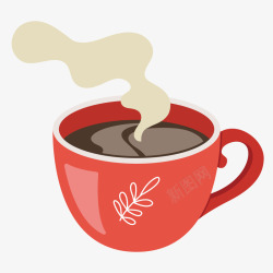创意咖啡豆杯子卡通咖啡矢量图高清图片