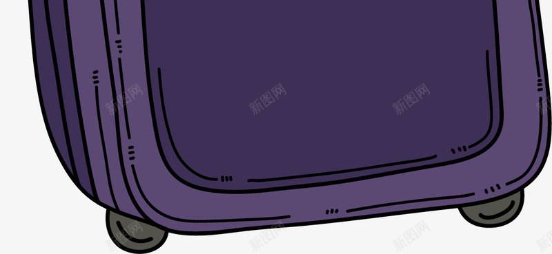 卡通手绘行李箱png免抠素材_88icon https://88icon.com 出差 卡通 手绘拉杆箱 拉杆 新秀丽 涂鸦 登机 箱包 紫色