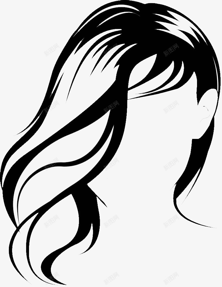 长发吹起来的头发png免抠素材_88icon https://88icon.com 吹起来的头发 头发 女士 女士发型造型 女士长发 女生发型 矢量插图女士头发 线描女士发型 长发造型