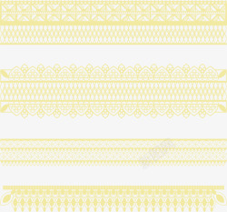 淡黄色镂空花纹素材