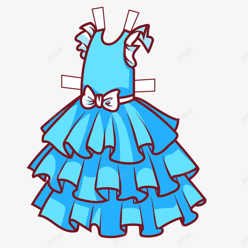 卡通裙子矢量图ai免抠素材_88icon https://88icon.com 创意卡通 卡通 卡通插图 女裙 插图 矢量图 蓝色裙子 裙子
