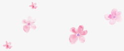 手绘粉色漂浮花瓣素材