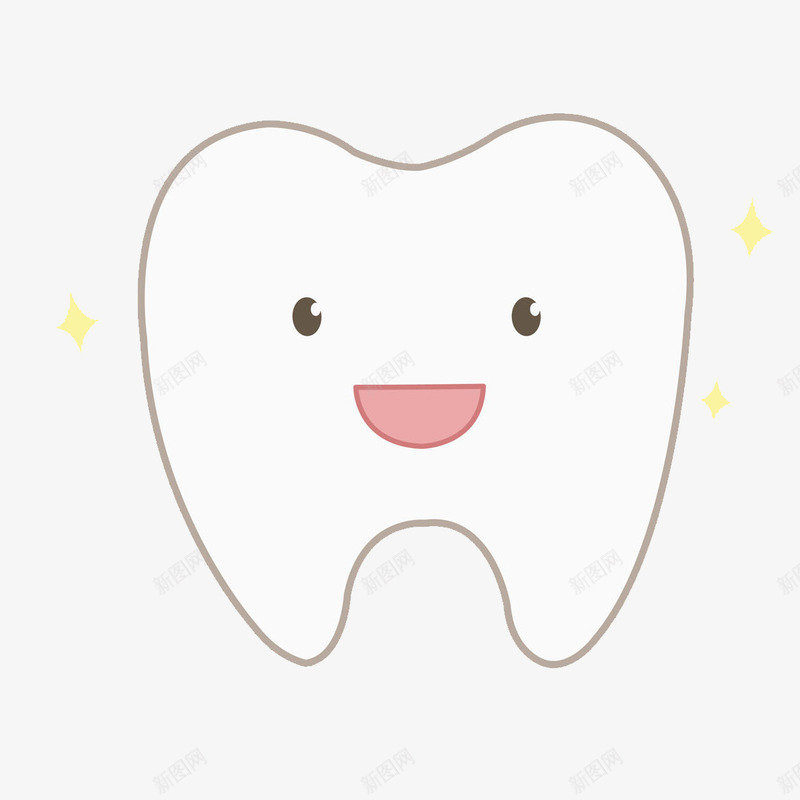 洁白的牙齿png免抠素材_88icon https://88icon.com 一颗牙齿 卡通 开心的 洁白的 牙齿 牙齿修护卡通图 笑脸 表情 高兴地