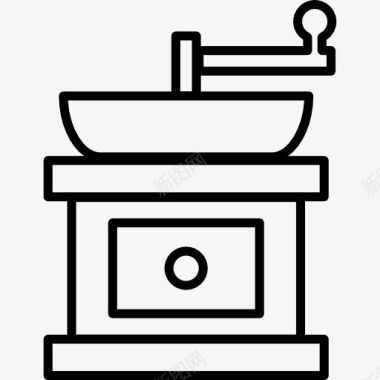 矢量方太厨具咖啡研磨机图标图标