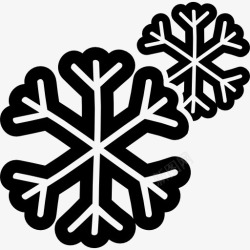 冷天气雪花夫妇手绘轮廓图标高清图片