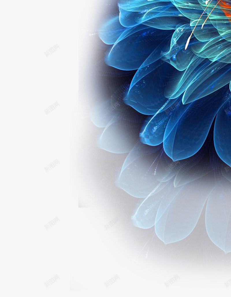 蓝色梦幻浪漫花朵地产装饰png免抠素材_88icon https://88icon.com 地产 梦幻 浪漫 花朵 蓝色 装饰