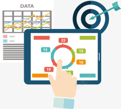 平板电脑数据分析素材