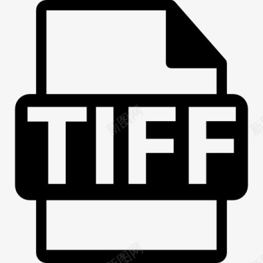 延伸路面TIFF文件扩展名的象征图标图标