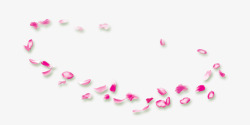 粉色细碎圆形花瓣素材
