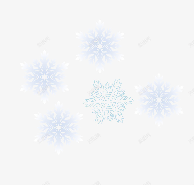 手绘白色的雪片矢量图ai免抠素材_88icon https://88icon.com 冬天 新图网 白色的雪 雪 雪片 矢量图