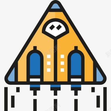 发射的太空船图标图标
