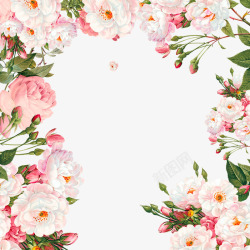 春季花卉装饰海报边框素材