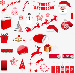 麋鹿图标圣诞节图标集合高清图片