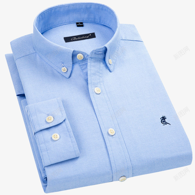 叠好的衬衣png免抠素材_88icon https://88icon.com 产品实物 大图网 蓝色 蓝色衬衣 衣服 衬衣
