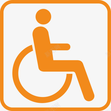 残疾人风景景区标志矢量图图标图标