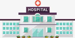 猪流感医院医疗卡通医疗医院大楼矢量图高清图片