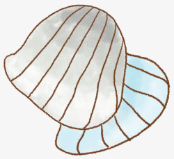贝壳手绘贝壳沙滩素材