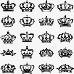 高贵皇冠手绘黑色皇冠矢量图图标高清图片