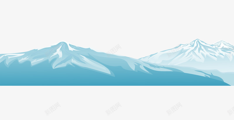 卡通雪山图层psd免抠素材_88icon https://88icon.com 冬天 冬季 卡通 卡通雪山 雪山山