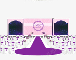 紫色婚礼会场素材