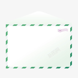 绿色信封信纸封皮矢量图素材