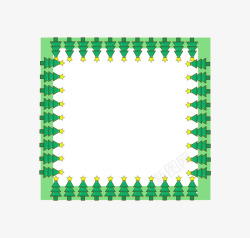 绿色圣诞树边框纹理装饰图案矢量图素材