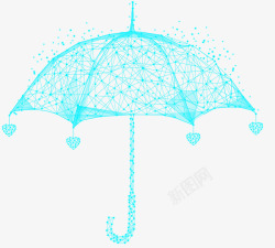 科技感雨伞装饰图案素材