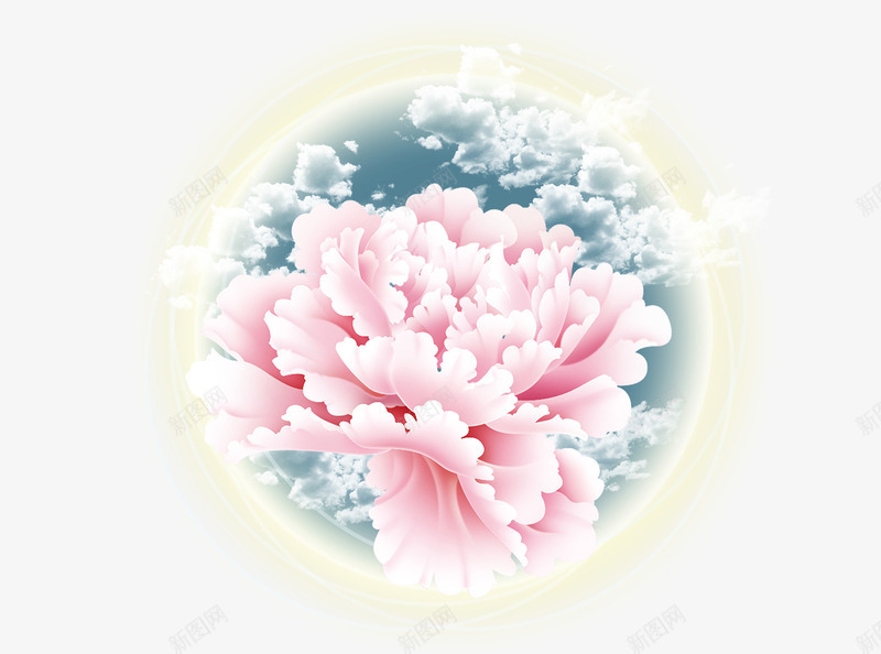 月亮艺术字psd免抠素材_88icon https://88icon.com 中秋 月亮 炫酷 花朵