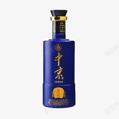 五粮液中京蓝酒png免抠素材_88icon https://88icon.com 中京 五粮液 产品实物 四川名酒 白酒 蓝淡雅