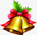 金色铃铛圣诞节活动页面素材