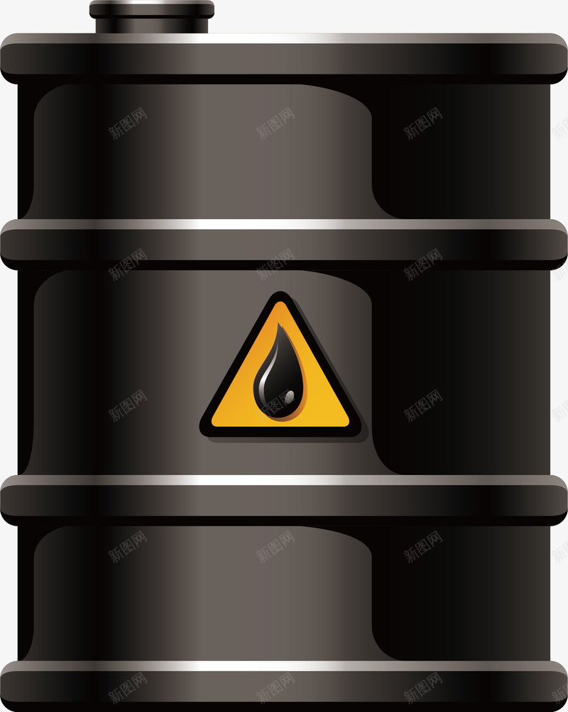 黑色油桶png免抠素材_88icon https://88icon.com 3d模型 模型 汽油 油桶 石油 立体