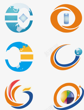 彩色彩蛋科技网站logo矢量图图标图标