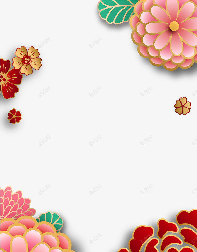 3D立体花装饰图案png免抠素材_88icon https://88icon.com 3D微立体 3D立体纸雕 3D立体花 年货节 立体剪纸 装饰图案