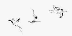 飞着山水画白鹤集合高清图片