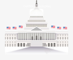 白色美国国会白宫矢量图素材