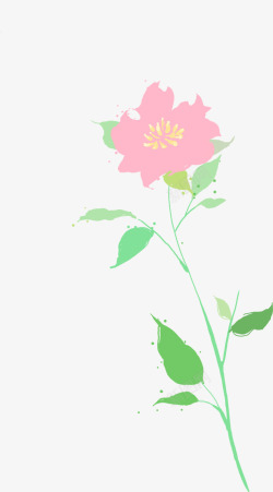 粉色淡雅花朵植物素材