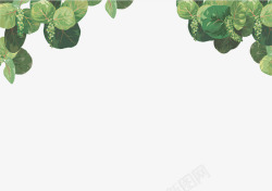 树叶组成的苹果手绘绿色植物小清新高清图片