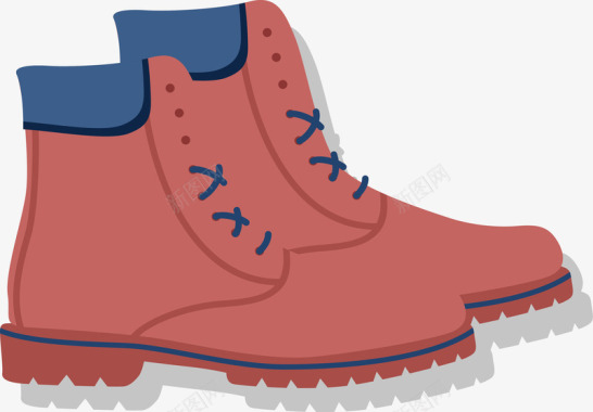 冬天的性格冬天靴子棕色图案图标图标